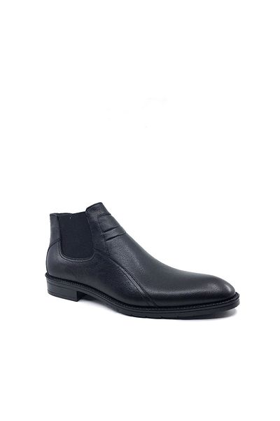 Smart 2023 Black Genuine Leather Men's Classic Boots with Fur Inside