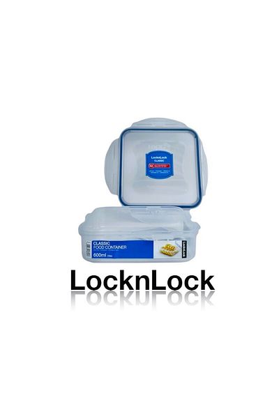 locknlock 600ml Square  Airtight Food Storage  - BPA-Free, Microwave, Freezer, and Dishwasher Safe
