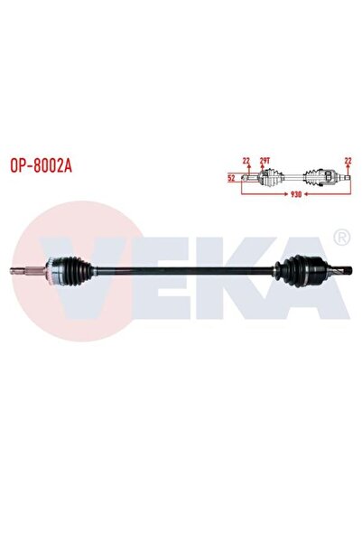 KOMPLE AKS SAG ON ABSLI 29 DIS UZUNLUK 930mm OPEL CORSA C 1.3 CDTi, 1.2 2000-200