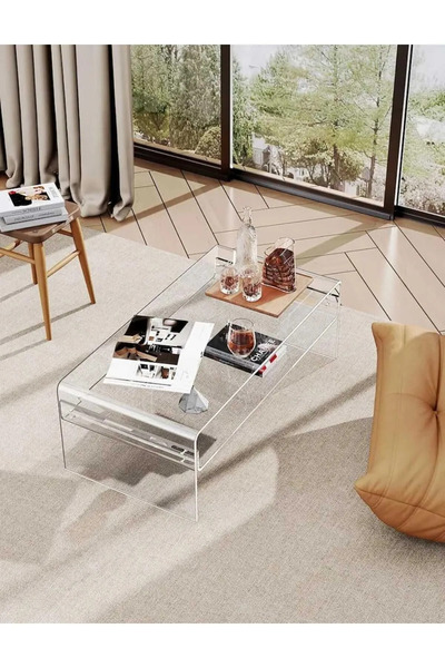 Baltaci Store Şeffaf Akrilik Orta Sehpa -oturma Odası Için Modern Tasarım Ev ...