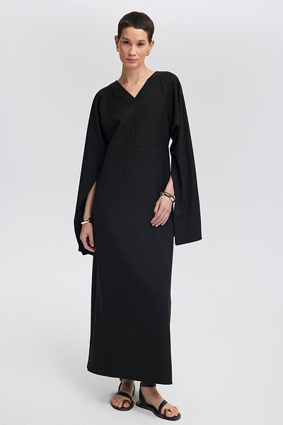 Touché Privé Crêpe-Kleid mit japanischen Ärmeln