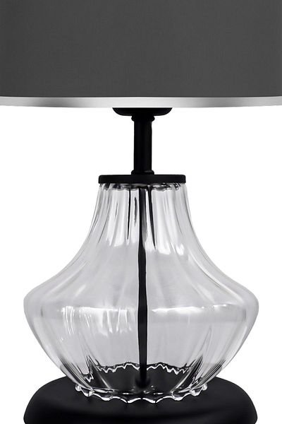 MINIMAL ETICARET VE BILGI TEKNOLOJILERI Prestige Black Transparent Glass Lampshade