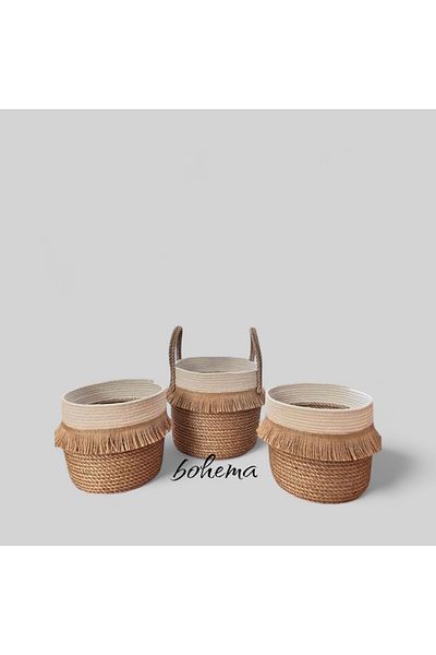 Bohemahomedecor Плетена кошница от юта