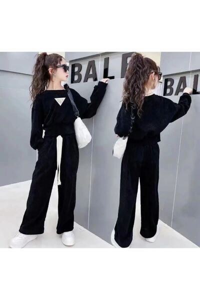 NoVibe Set de trening pentru copii Symbol cu imprimeu supradimensionat guler ...