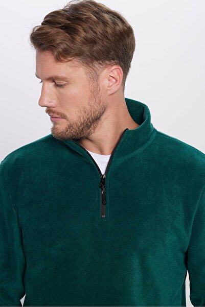 Tudors Ανδρικό φούτερ με φλις γιακά με κανονική εφαρμογή, χαλαρή εφαρμογή, χωρίς ψύξη