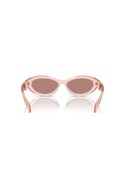 Prada Woman Irregular Sunglasses- Pr 26zs - Lense Size:55mm - Transparent Peach