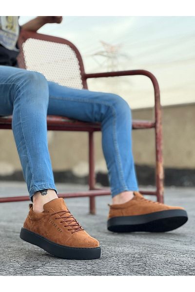 DH Moda BA0104 Lace-up Tan Suede Black Sole Sports Classic Men's Shoes