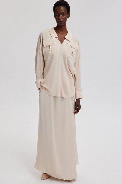 Touché Privé V-Neck Tunic and Skirt Set