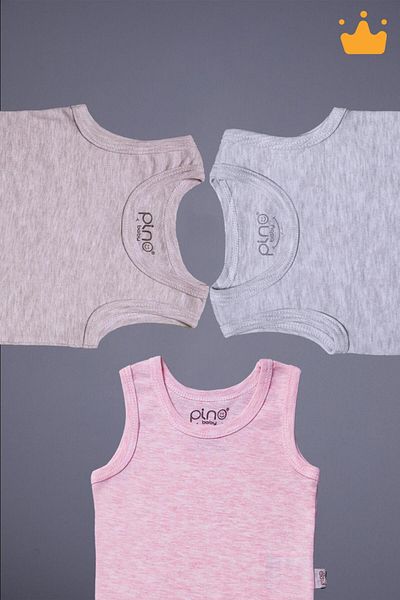 Babyhola 0-3 Years 100% Cotton 3-Piece Interlock Snap-On Athlete Badi Bodysuit Set 3737