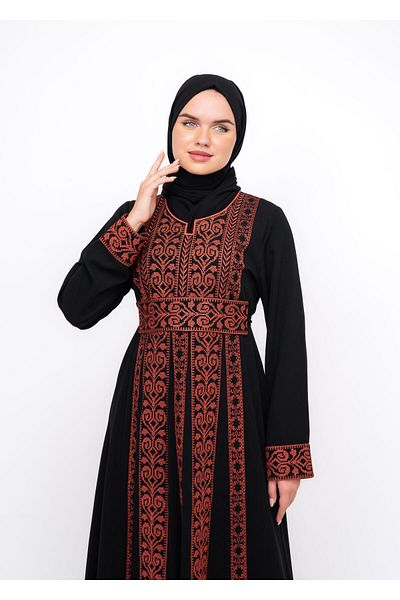 Zaytoon Rochie tradițională palestiniană pentru femei cu inimă brodată - C 100040