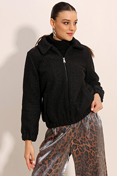 Bigdart 5175 Oversize Boucle Jacket - Black