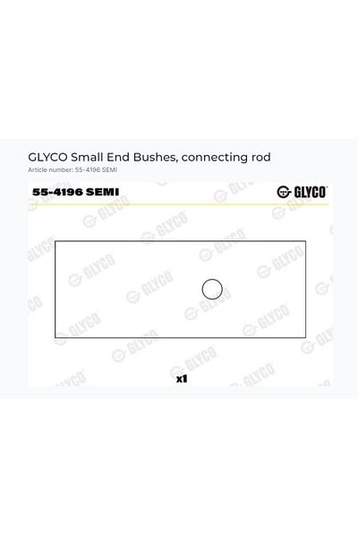 GLYCO Piston arm bushing xd3p karsan j9 55-4196 semi ford peugeot talbot umm