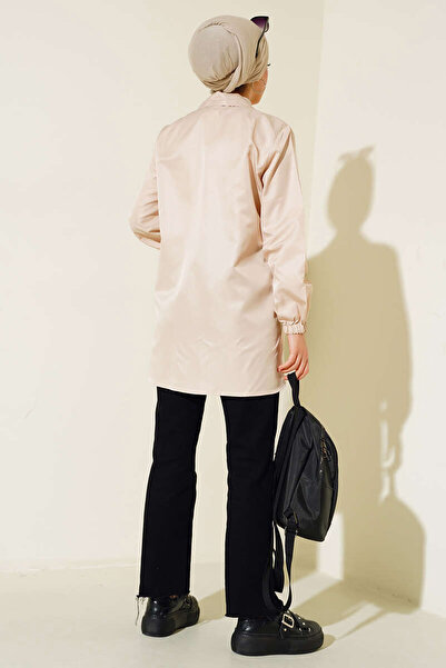 Bigdart 5908 Cep Kapaklı Kısa Trençkot - Bej