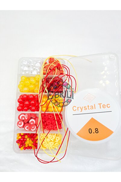 Ebruli Boncuk Set de evantai galben roșu Cutie mărgele Accesorii Bijuterii Co...