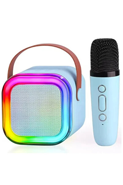Vothoon Karaoke Kablosuz Hoparlör Mikrofonlu Rgb Işıklı Bluetooth Speaker Tf ...