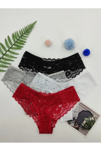 ARONA 4'Lü Paket Dantelli Külot