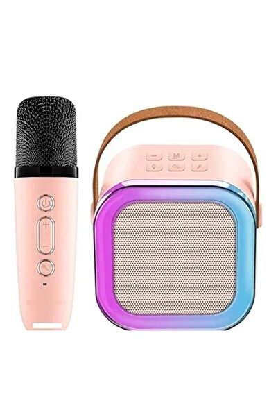 Vothoon Karaoke Kablosuz Hoparlör Mikrofonlu Rgb Işıklı Bluetooth Speaker Tf ...