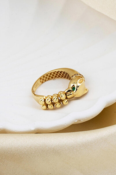 Bilezikci Dorikalı Puma Altın Yüzük 14 Ayar