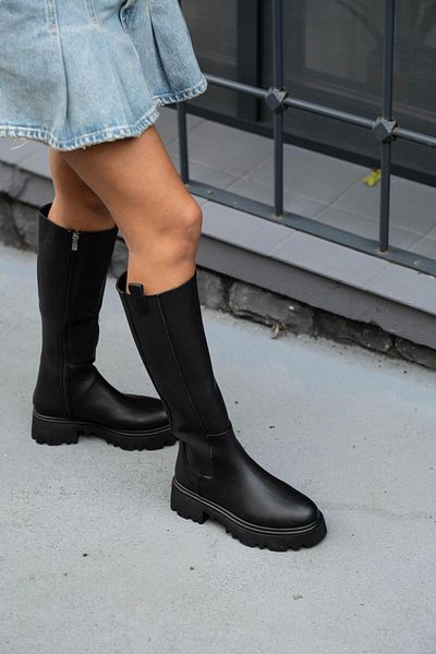 sovrana Rubber Detailed Boots Black