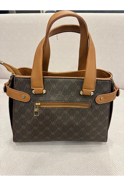 Armine 172 Model Women's Bag - Brown Dotted