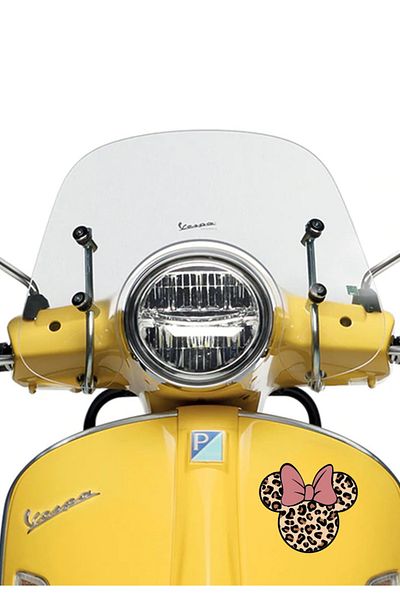 MegaSticker Autocolant Minnie Leopard - Mașină, Motocicletă, Cască, Laptop, Geam 12x11 Cm