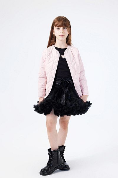 Le Mabelle Girl's Quilted Jacket - Powder, Solena Model