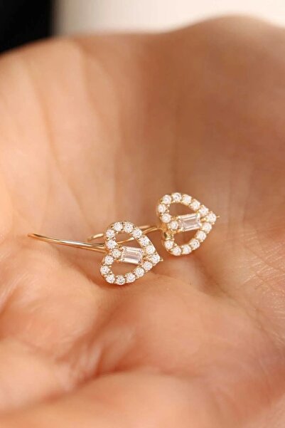 Çgk Çiğdem Gürel Kuyumculuk 14 Ayar Kalp Çocuk Küpesi