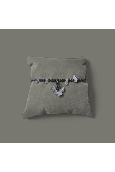 SerSev Natural Moon Stone Anklet - Adjustable String Moon Stone, Crystallized Broken Stone Healing Bracelet