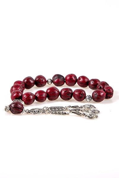 TESBİHKENTİ Special Design Burgundy Color 3-Piece Tassel Andız Prayer Beads