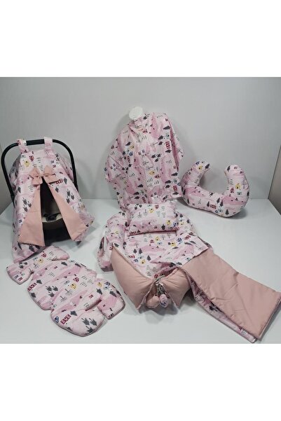 Balamira BALAMİRA PUDRA AĞAÇ DESENLİ OVAL 7 Lİ BABYNEST SETİ
