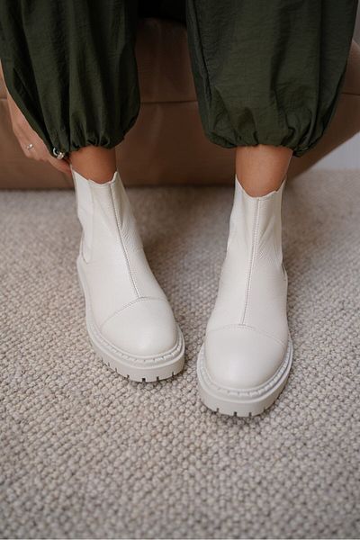 ECENİN BUTİĞİ Caprina Ecru Leather Boots