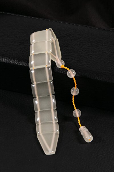 TESBİHKENTİ Kedi Gözü Geniş Model Toz Kehribar Balık Tesbih