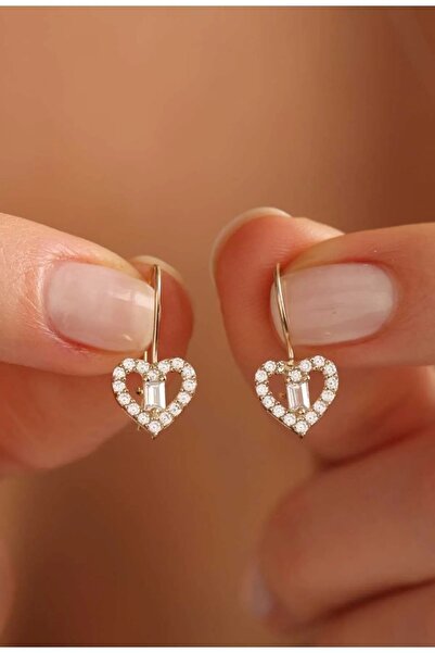 Çgk Çiğdem Gürel Kuyumculuk 14 Ayar Kalp Çocuk Küpesi