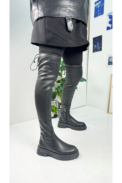 İmerShoes Laptop pentru femei negre 230 - Flexibil și cu fermoar, tocuri groase și vârf oval zimțat