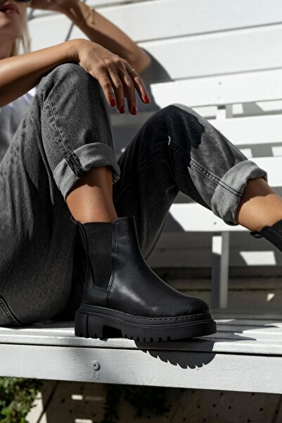 sovrana Μπότες από καουτσούκ με χοντρή σόλα μαύρες