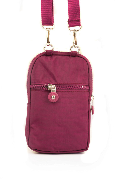 İMAKS Krinkıl / Klinkır Імпортна водонепроникна тканина Сумка для мобільного телефону з ременем через плече, бордова 226