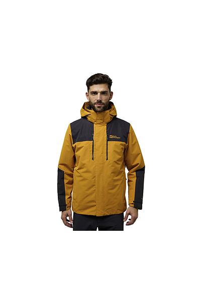 Jack Wolfskin Jasper 3in1 Jkt m Men's Outdoor Coat A61858-M0043 Yellow