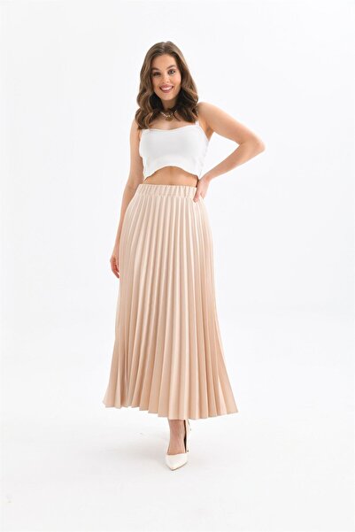 FTZ WOMEN Women's Pleated Skirt Stone 30390