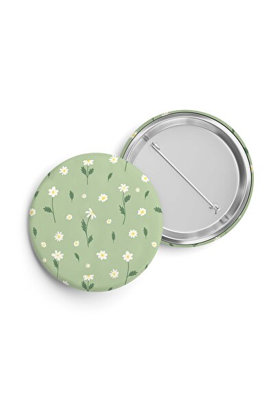 riyaz 5'li Set, İğneli Buton Rozet 44mm, aksesuar, pin (Bitkiler)