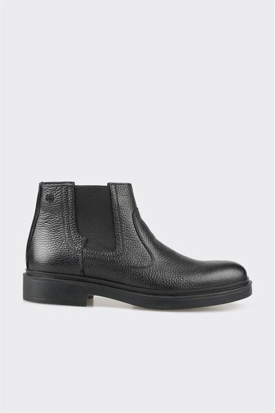 Elle Shoes Siyah Deri Erkek Günlük Bot