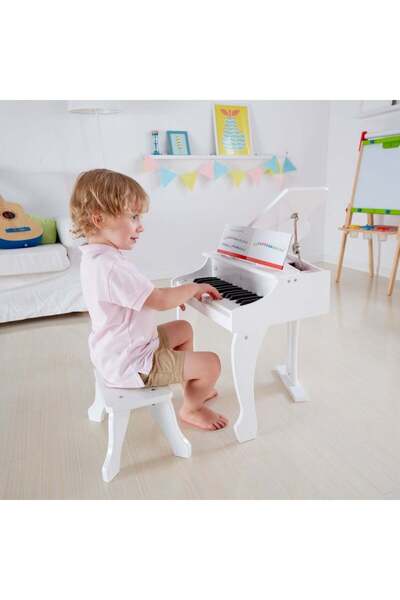 Hape Deluxe Grand Elektronik Piyano - Beyaz