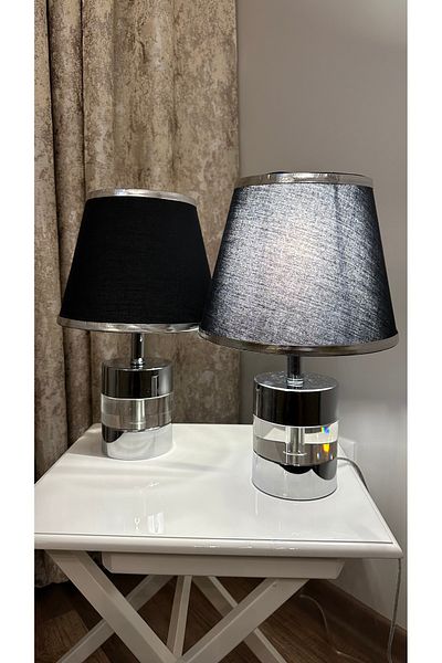 AbajurAksesuar Johnny Silver Double Lampshade