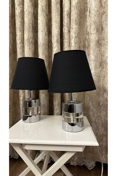 AbajurAksesuar Johnny Silver Double Lampshade