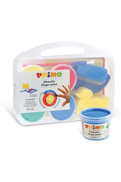 Primo PRIMO FINGER PAINT GIFT SET 4 COLORS (14 PIECES)