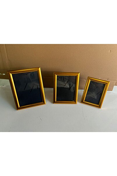 ekolphoto 3 Lü Set 10x15 13x18 15x21 GoldFotoğraf Çerçevesi