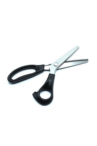 bidoluhobi Large Tailor Scissors - Zigzag Surface