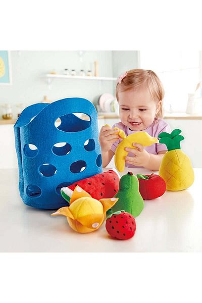 Hape Toddler Toy Fruit And Bucket