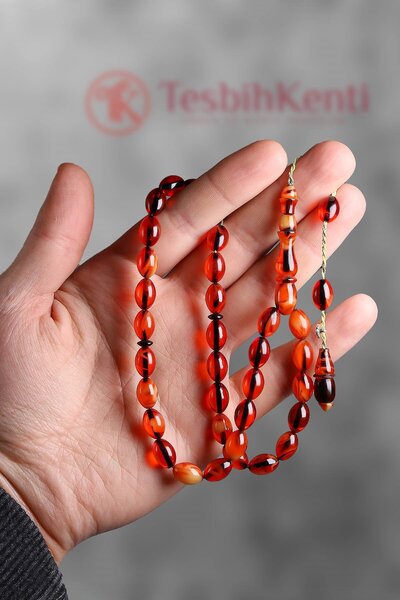 TESBİHKENTİ Chihlimbar strâns în nuanță portocalie - Mărgele de rugăciune cu ...