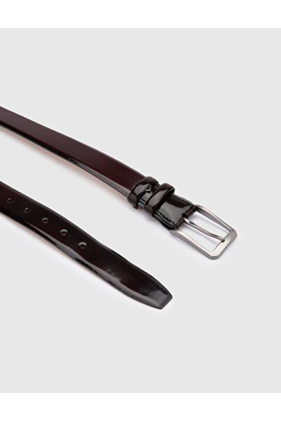 İLVİ Meije Чоловічий ремінь бордовий натуральна шкіра
