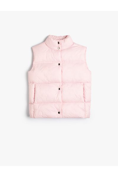 Koton Puffer Vest Stand Collar Zippered Pocket
